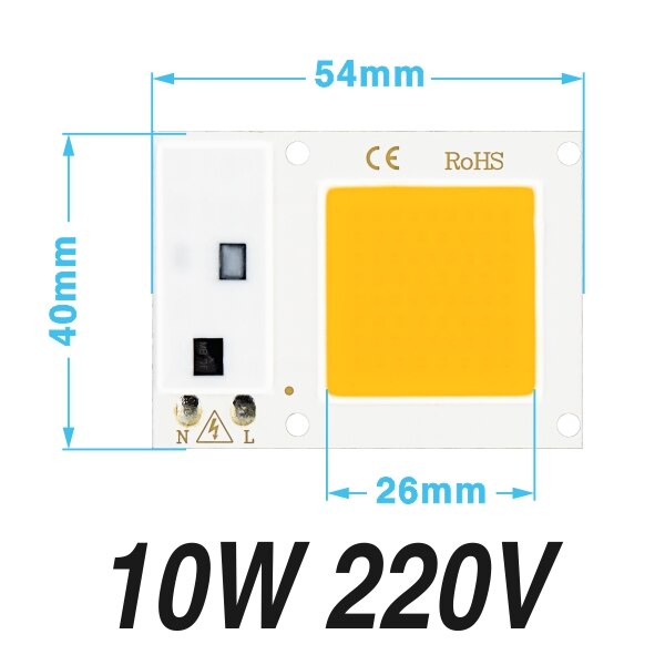 Led Chip 10W 20W 30W 50W Led Cob 220V Groeien Licht Koud Warm Wit Lamp kralen Niet Nodig Driver Flood Light Spotlight Diy Verlichting: 10W 220V / Warm White