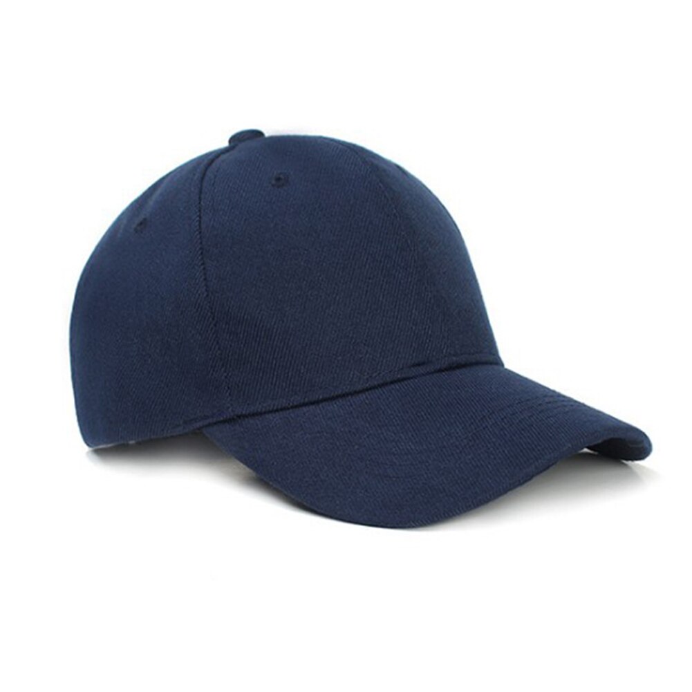 Sun orange Baseball Cap Plain Curved Sun Visor Hat Solid Color peaked caps Adjustable Dad caps Unisex Outdoor cap 2022: Navy Blue