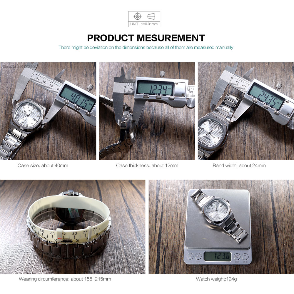 MEGIR Klassische Herren-Kleideruhr mit goldenem Edelstahlband, ovales grünes Zifferblatt, wasserdichte Quarz-Armbanduhr mit leuchtendem Zeiger
