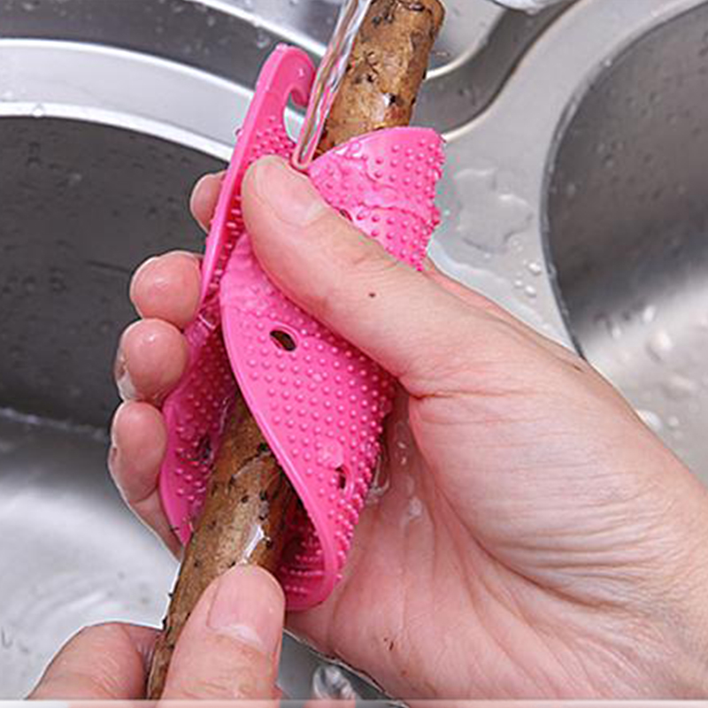 Nayachic Fruit Groente Borstel Keuken Gadget Aardappel Radijs Schoonmaken Tool Vuil Schoon Borstels Bescherm Hand Accessoires