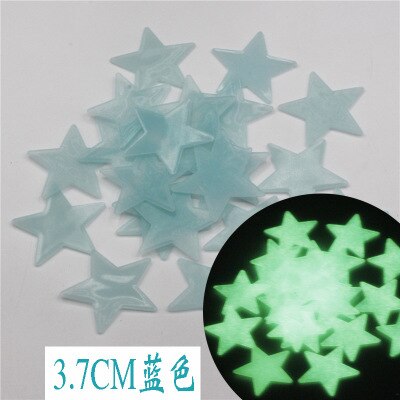 100PC 3D Kids Slaapkamer Energie Opslag Fluorescerende Glow In The Dark Sterren Glow Muurstickers Sterren Lichtgevende lichtgevende glow sticker: 9(3.7CM-50pcs)