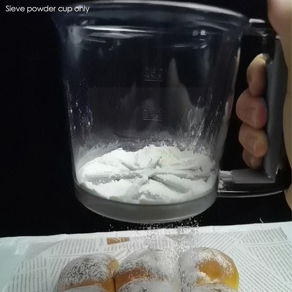 Handheld Flour Sieve Kitchen Multi-purpose Semi-automatic Flour Sieve Cake Kitchen Pastry Baking Convenient Tools Accessori K1s5