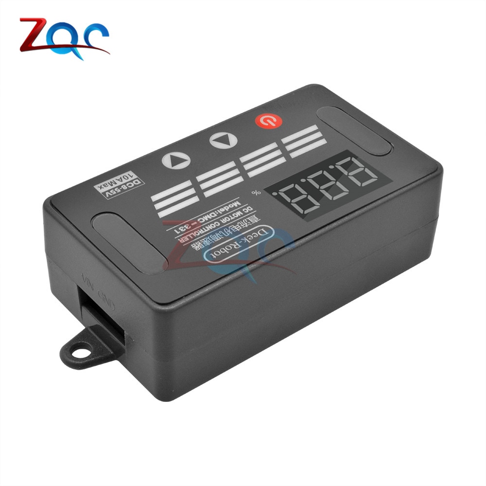 Dc8v-55v 10a dc pwm motorhastighedsregulator led digital kontakt accelerere decelerere sluk permanent hukommelse 12v 24v 36v 48v