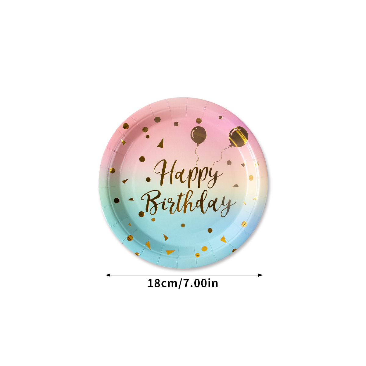 Pastelowa tęczowa impreza urodzinowa jednorazowa zastawa stołowa złota kropka tęczowy gradientowy papierowy talerz kubek serwetka urodziny materiały ślubne
