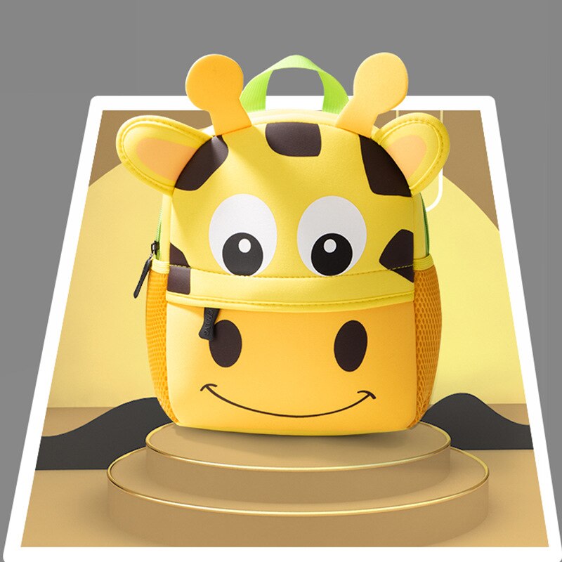 Leuke Kid Peuter Schooltassen Rugzak Kleuterschool Kinderen Meisjes Jongens Schooltas 3D Cartoon Dier Zak: Small Giraffe