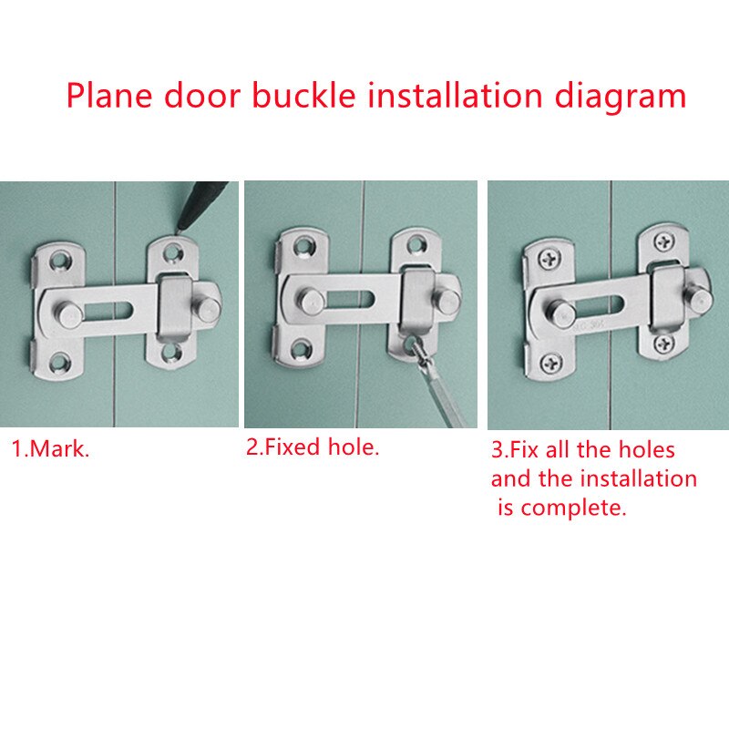 Verrou de porte de toilette à 90 degrés, 1/2 ensembles, avec loquet, outils de sécurité, pour armoire de grange, salle de bains, accessoires de cuisine, amélioration de l&#39;habitat