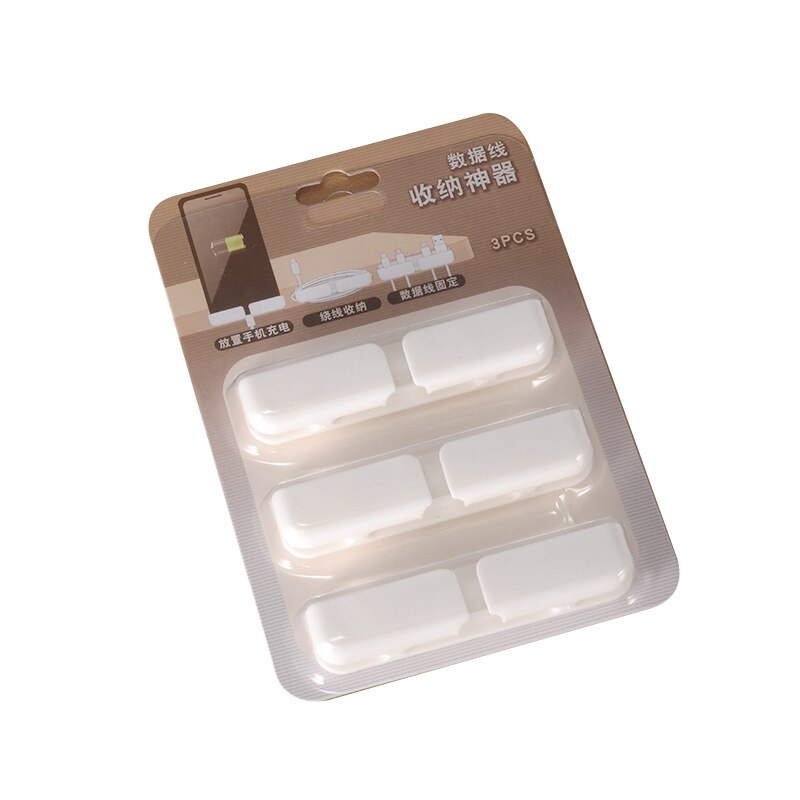 Kabel Organisator Kabelhaspel Desktop Management Clips Self-Steken Kabel Houder Voor Muis Toetsenbord Hoofdtelefoon Draad Opslag Rekken: 03 White