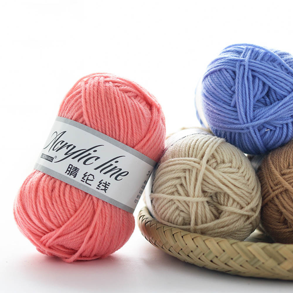 Fil à tricoter acrylique doux et pour bébé, 1 pièce = 50g, fil de tricot doux et pour tricot à la main, laine à faire soi-même, pull 64 couleurs disponibles