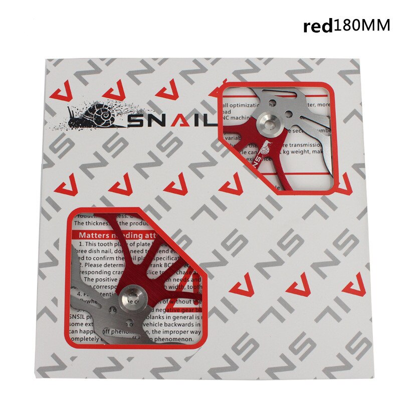 Snegl 160/180/203mm sykkel flytende bremseskive rotor sykling bettery sykkel bremsetilbehør ultralett passform shimmano bremser: Rød 180mm