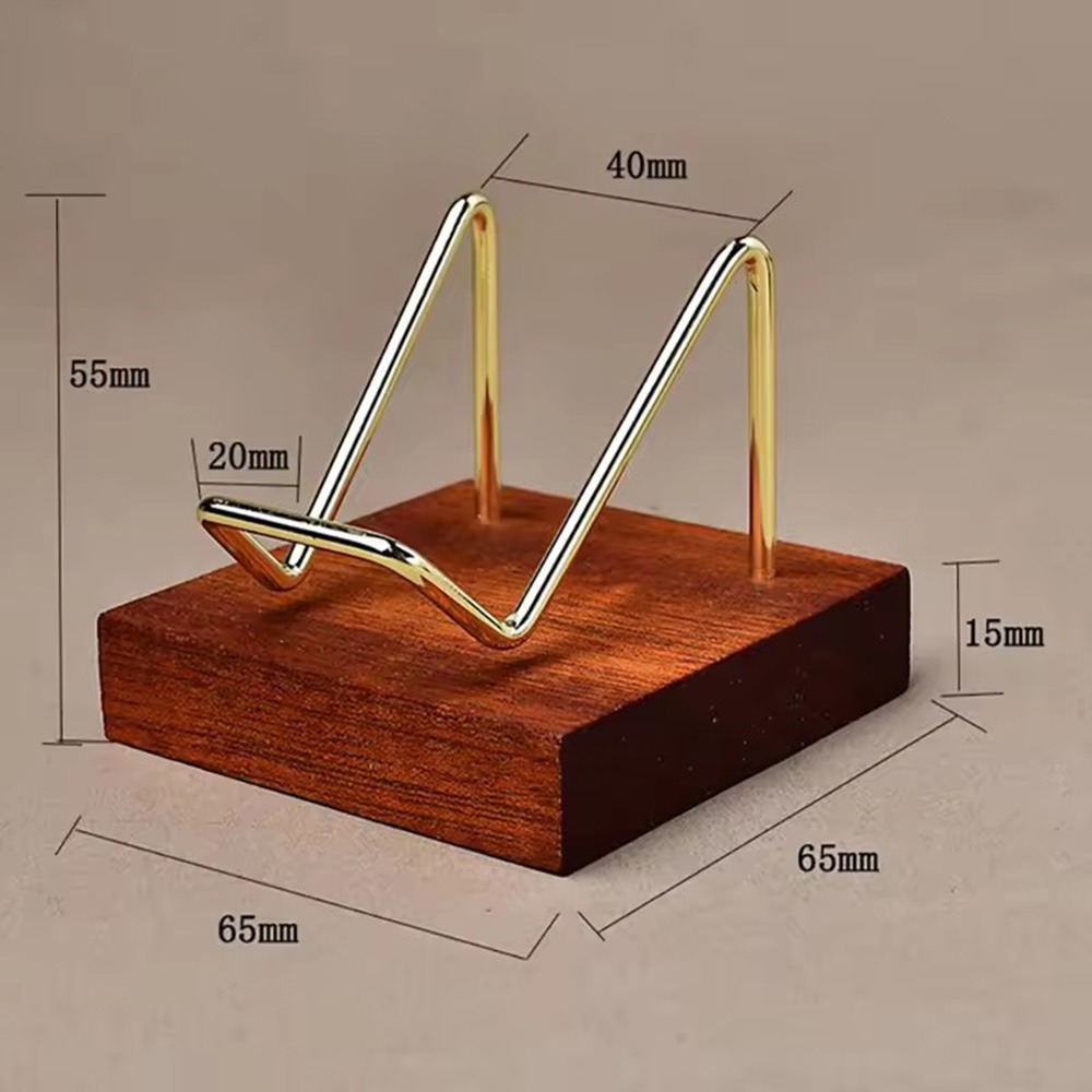 Wooden Crystal Ball Base Craft Agate Stones Sphere Display Stand Photography Props Metal Arm Minerals Relics Rocks Support: Dark Khaki