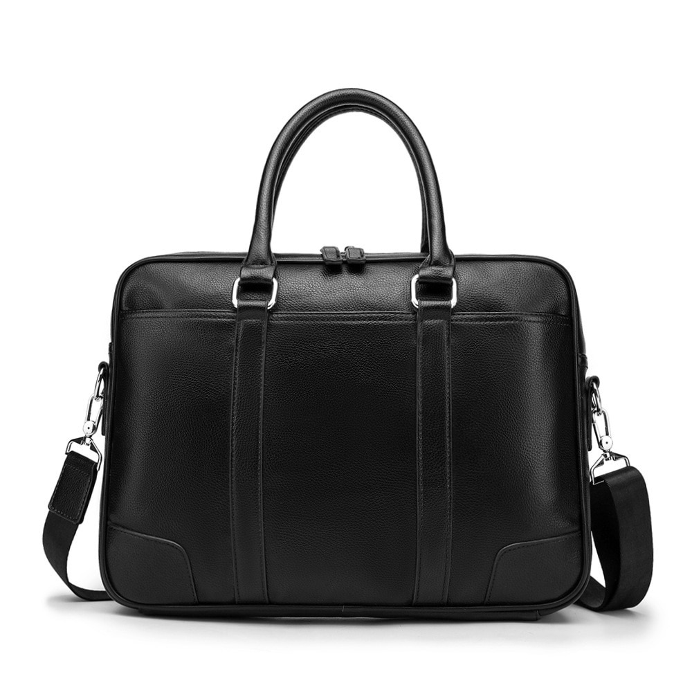 Merk heren aktetas leren handtas kantoortassen voor heren zakelijke schoudertassen crossbody 14 inch laptoptas: Default Title