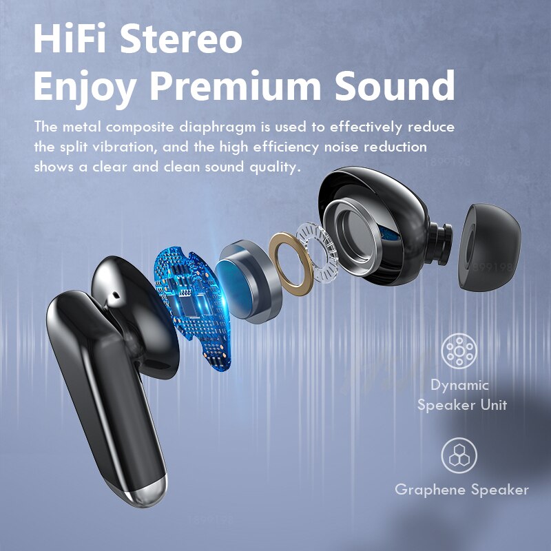 Mini Bluetooth Earphone with LED Power Display 24h Play Time Wireless Headphones Bluetooth Earbud Touch Control Sport Waterproof