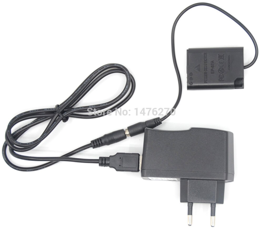 5 v 3a- adapter+usb-kabel+ep -67a ep67a dc-koblinger enel 23 en-el23 dummy-batteri til nikon coolpix  p600 p610 p900s e700 s810c- kameraer