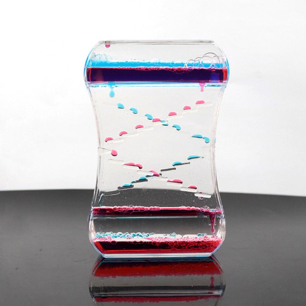 Anti Stress Fidget Toy Two-color Oil Ladder Liquid Water Sensory Calming Motion Timer Antistress Relieve Anxiety Toy