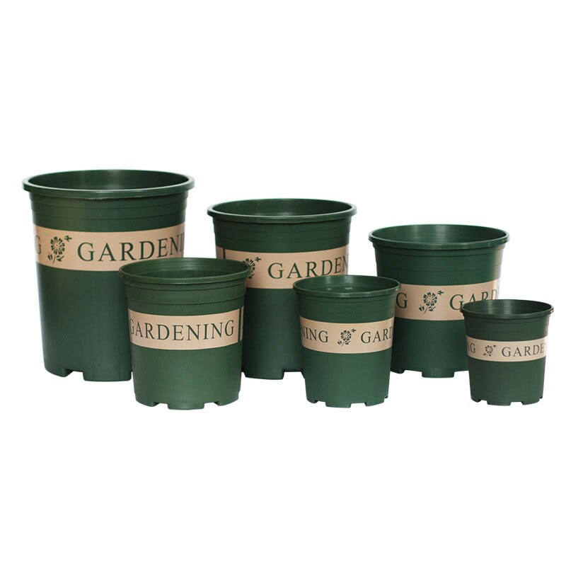 Maceta de resina de orquídeas para el hogar, cuenco grande con bandeja de plástico grueso para jardinería, galón de segunda generación