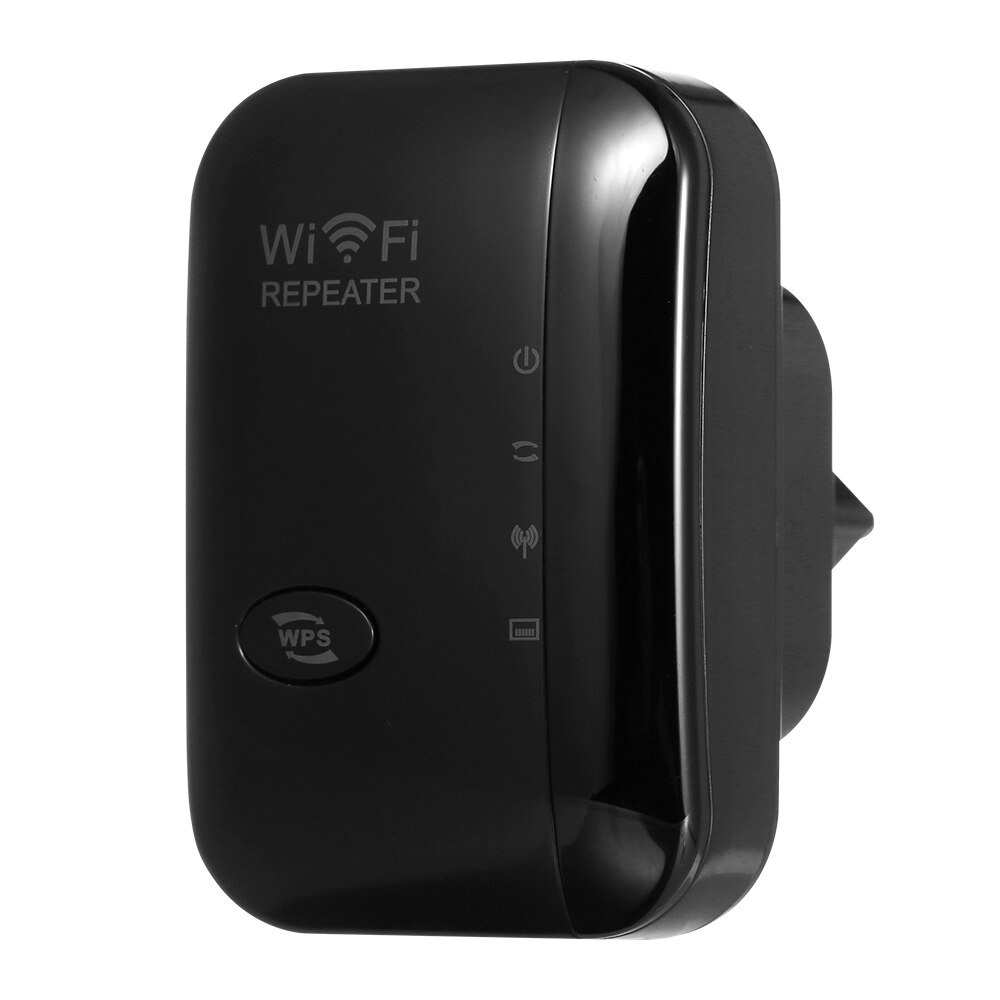 300M Wifi Signaal Versterker Draadloze Wifi Repeater Wifi Range Extender Met 2 Interne Antennes Voor Home Office Wit Eu plug: Black  EU Plug