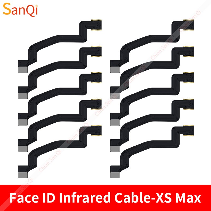 JCID JC Aixun-Cable flexible de infrarrojos FPC para iPhone, X, XS, Max, XR, 11, 12Pro, asistente de identificación facial, proyector de puntos, reparación, intercambio de componentes: XS Max 10PCS