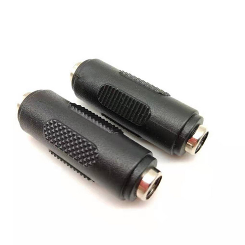 2 stücke Gerade AV RCA buchse auf buchse Video Adapter RCA Stecker auf Stecker M/M Stecker Audio- Adapter 5.5*2,1mm Schwarz Jack