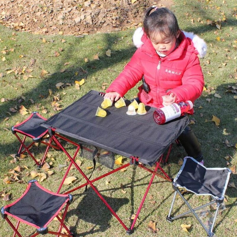 Outdoor Folding Ultra-light Aluminum Alloy Portable Camping Picnic Table