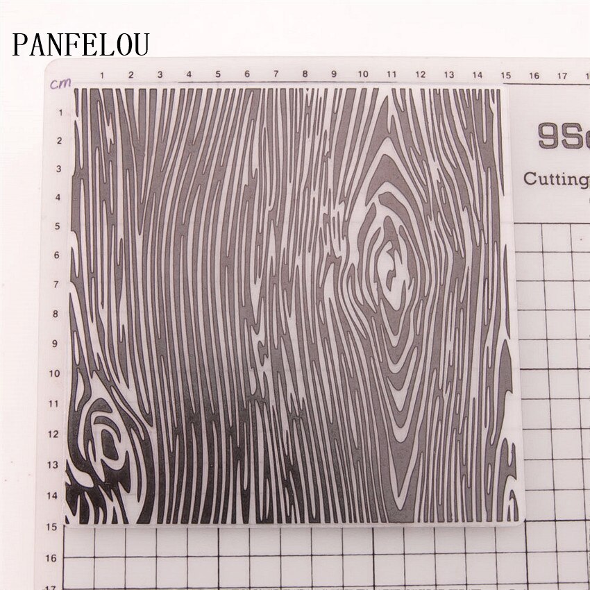 15x15cm Tree bark of grain wreath Embossing folders Plastic Scrapbooking DIY Template Fondant Cake Photo Album Card Making