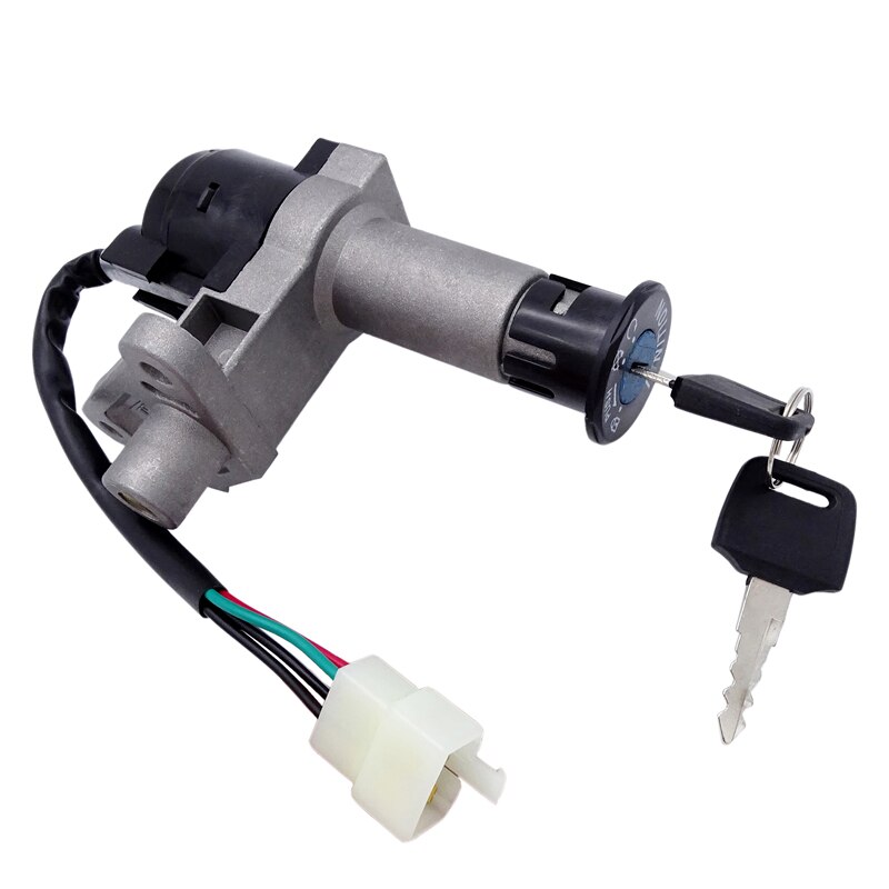 1 Set Motorfiets Contactslot &amp; Sleutels Metalen Voor 50CC 125CC 150CC GY6 Scooter 4 Pin Plug Chinese Scooter Onderdelen