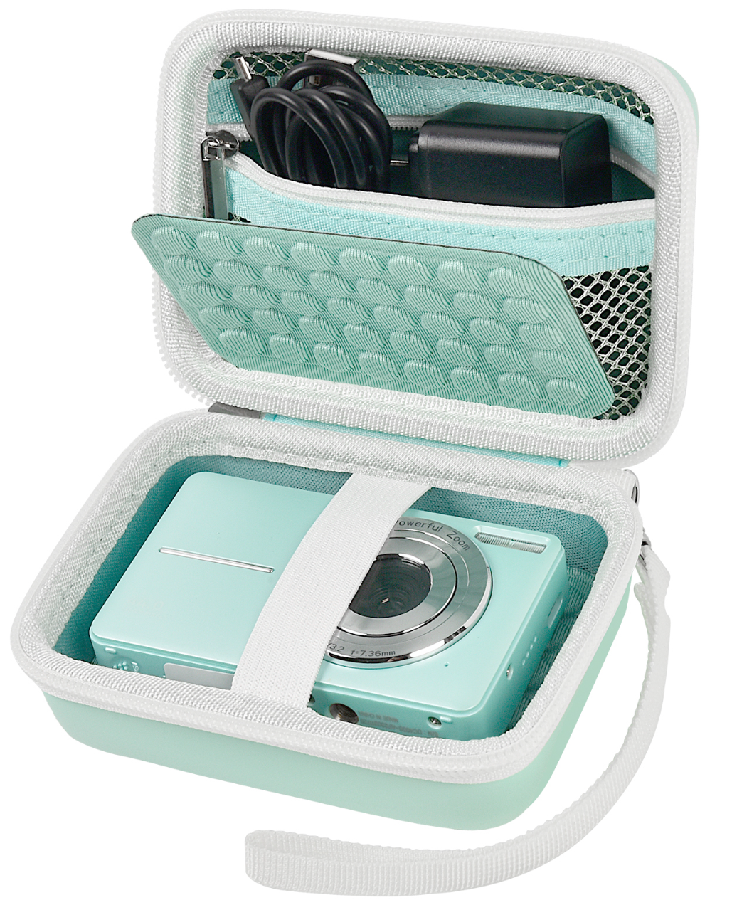 Vlogging Digital Camera Case Compatible with Sevenat/for AUTPIRLF/for Lecran/for AbergBest/for Aufoya/for Kodak Pixpro: light green