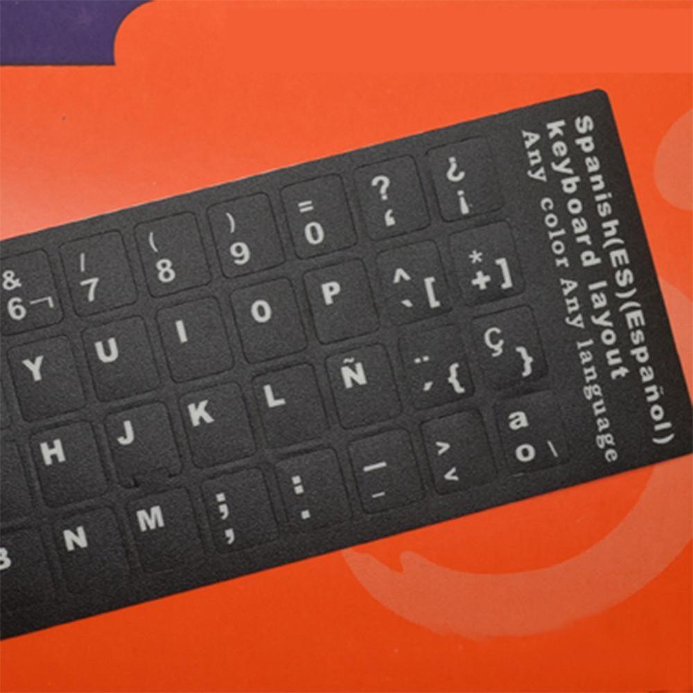 3pcs Keyboard Stickers Spanish Russian Arabic French Korean English Standard Waterproof Italian Computer German Hebrew Lang N7Y4