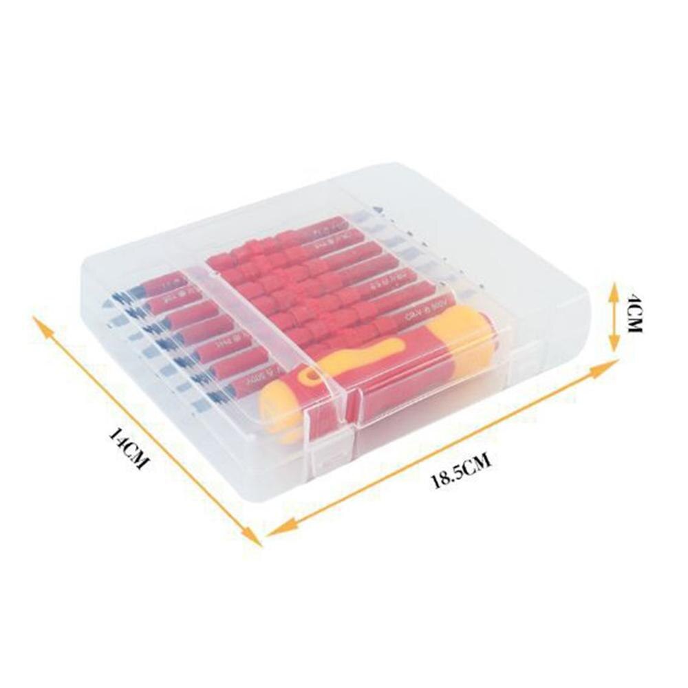 Insulated Screwdriver Set 8 Piece Electrical Electrician Hand Tool Multifunctional Household Opening Repair Precision Tool Set: Default Title