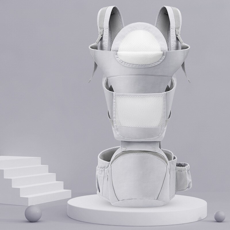 Marsupio Portabebè Pieghevole - Ergonomico Per 0-36 Mesi, Con Cintura Lombare Regolabile E Tasche - Foto 3