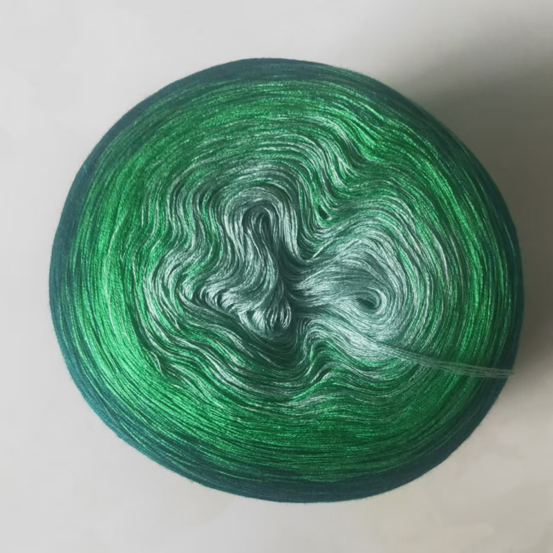 300g Rainbow Gradient Color Cake Yarn Organic Cotton Blend Yarn Segmented splicing line DIY Scarf Shawl Skirt Wool Yarn Crochet