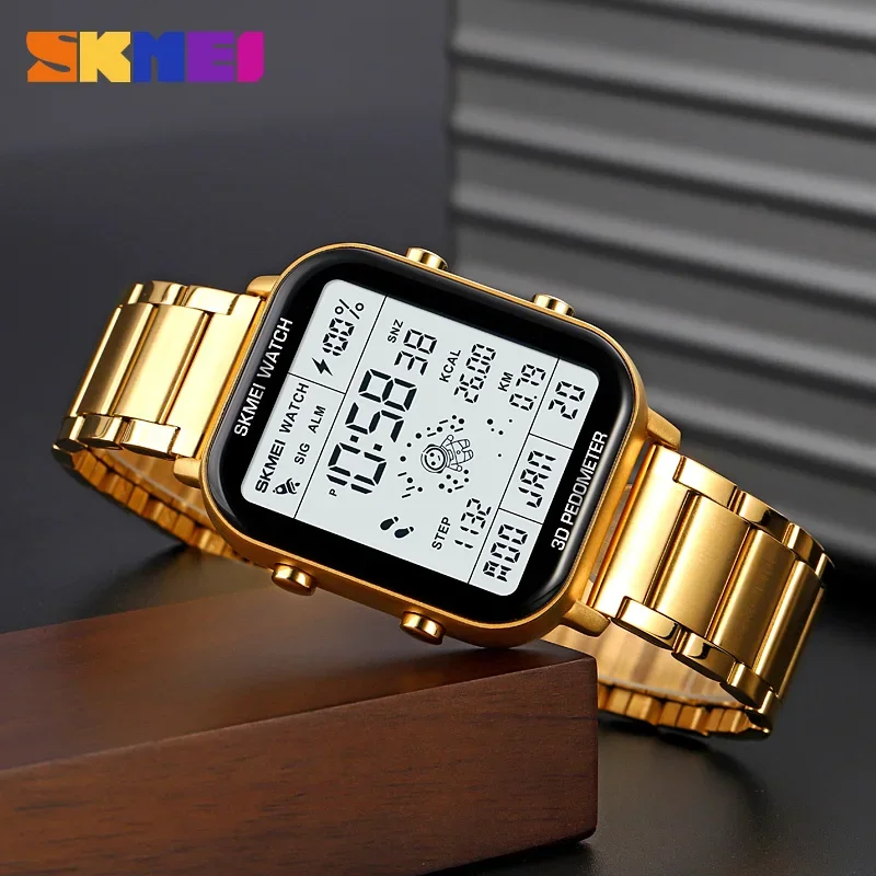 Skmei Mannen Stop Watch Countdown Polshorloge Kalender Klok Reloj Hombre Sport Stappenteller Calorieberekening Digitale Horloges 1888