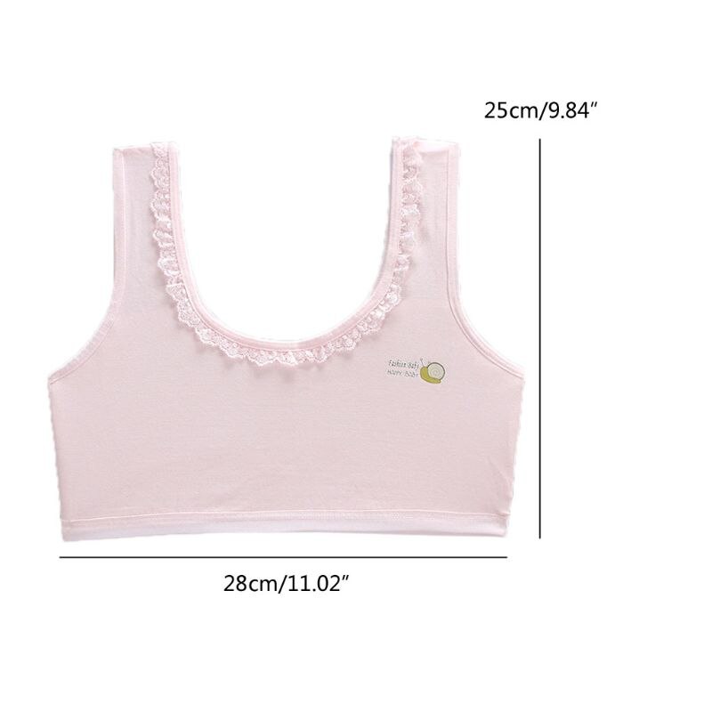 Teen Girl Reggiseno Sportivo Biancheria Intima Bambini Giovane Pubertà Reggiseno di Formazione Per 8-18years