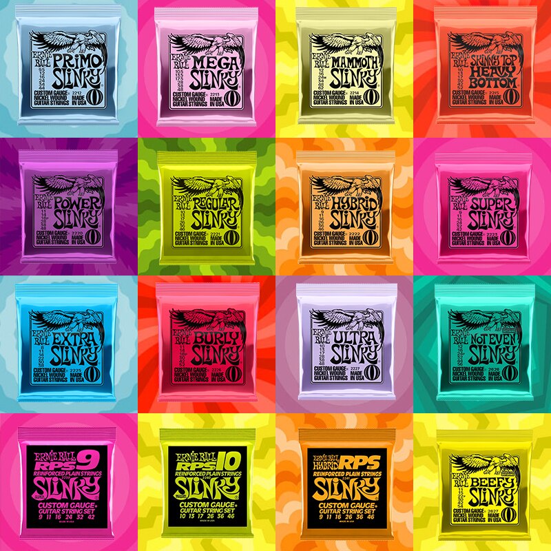 Ernie Ball struny do gitary elektrycznej graj w prawdziwe Heavy Metal Rock 2220 2221 2222 2223 2003 2004 2006 Super Slinky gitara akcesoria