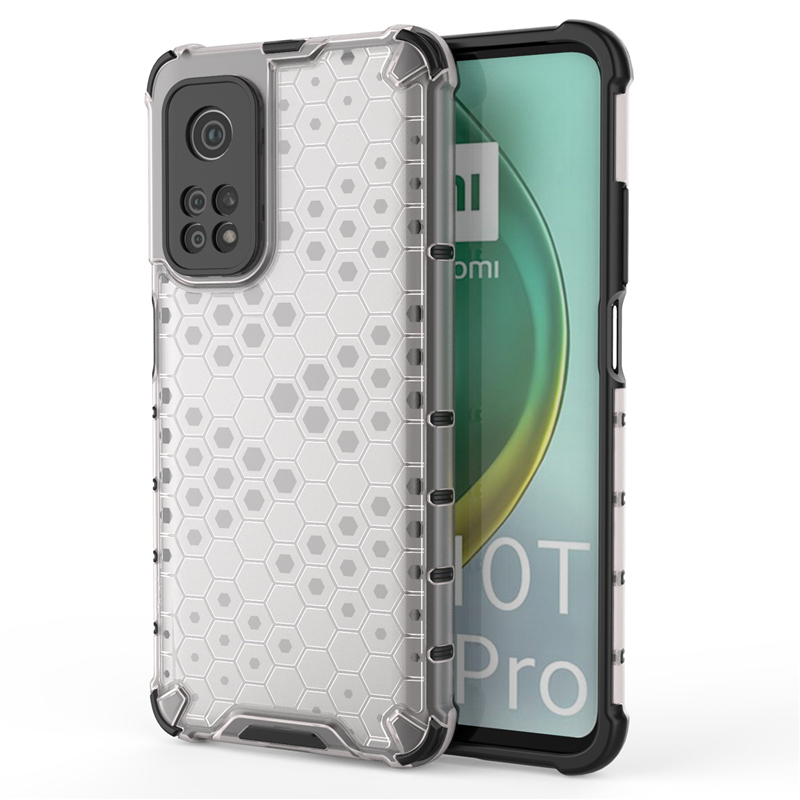 Para Xiaomi Mi 10T 10 T Pro 5G funda a prueba de golpes armadura resistente funda de teléfono transparente para Mi 10T Pro Mi10T Pro Mi 10 Lite contraportada: Lona / Negro
