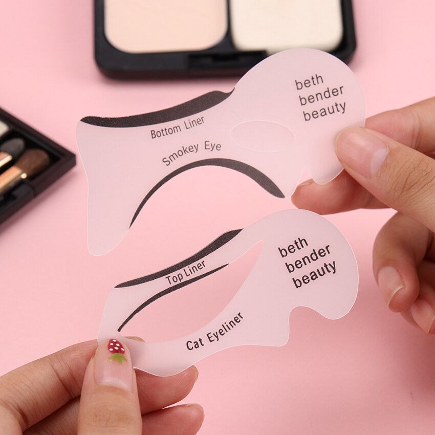 10PCS Eyeliner Stencil Fish Tail Double Wing Eyeliner Models Molding Template Tools Eyebrows Stencil DIY Makeup Tool