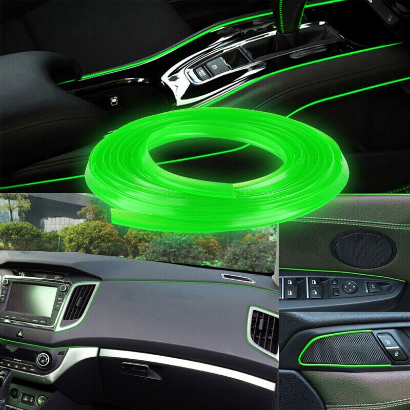 Door Edge Molding Trim Strip Interior Inner Decor Green 5 meter Car Reliable