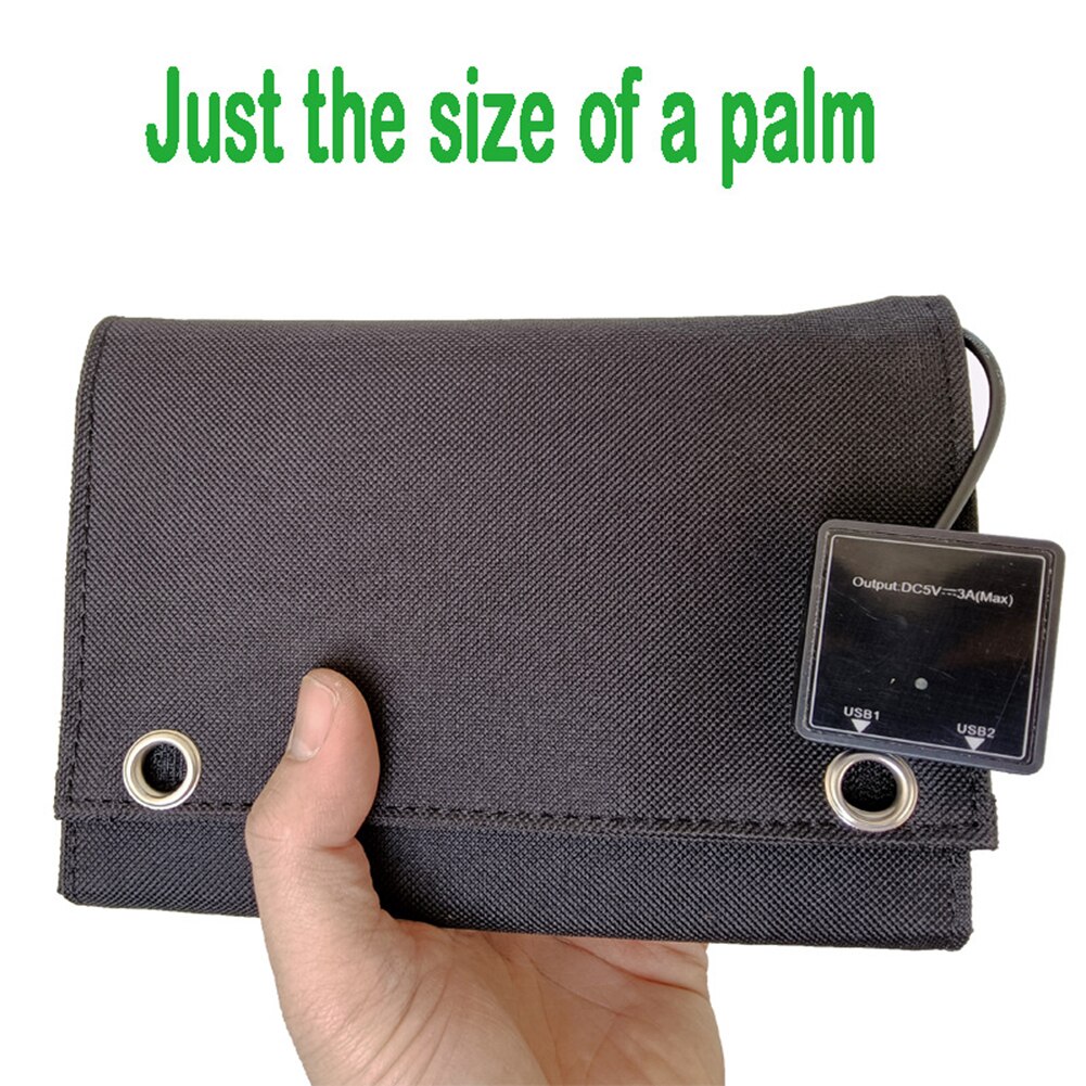 25W Solar Panel Kit USB Output Devices Solar Panel Portable Outdoor Mobile Phone Power Battery Cells Charger for Camping Hiking