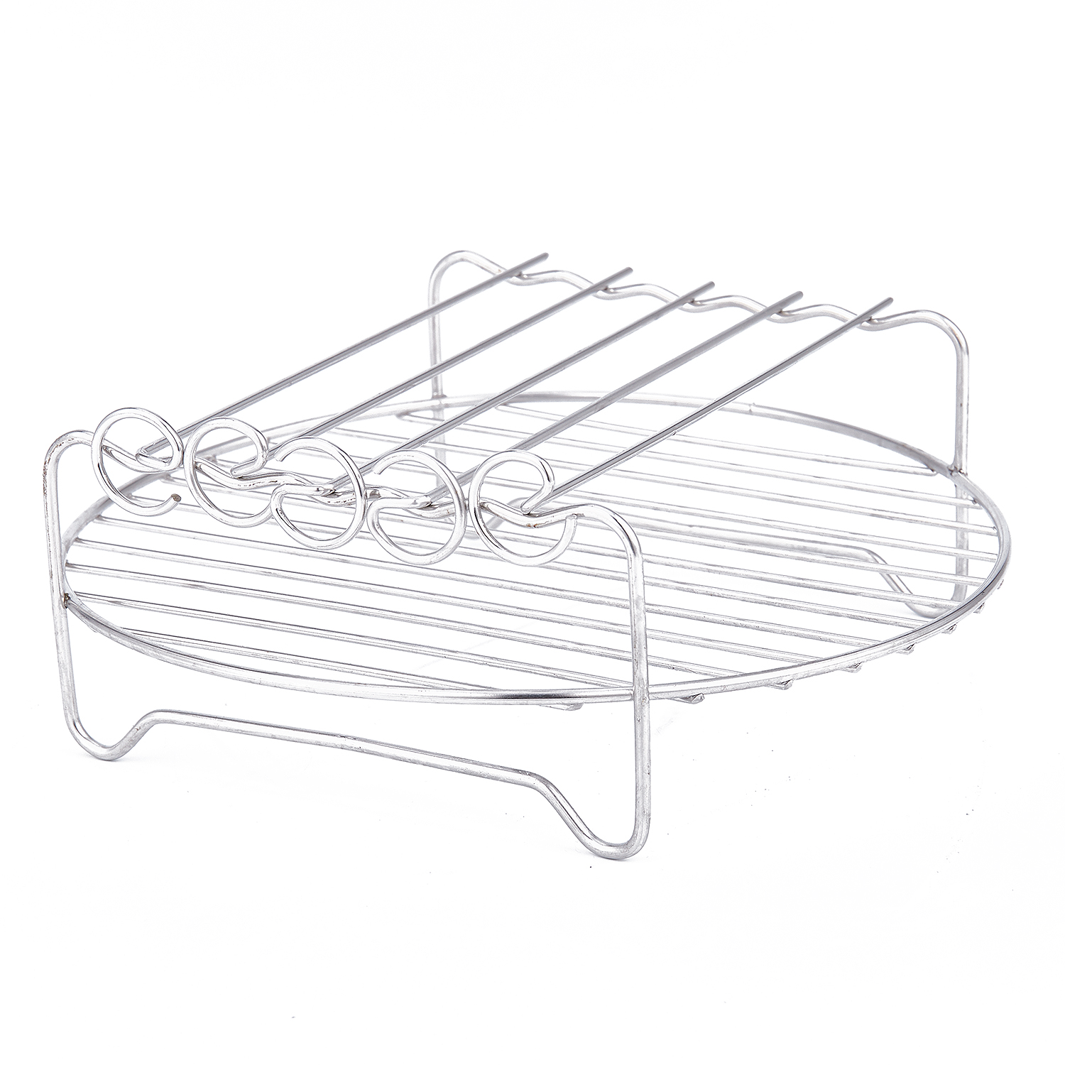 Double Layer Rack Accessory with 5 Skewers, for Airfryers