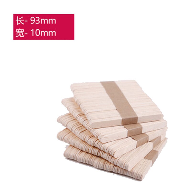 50Pcs/Lot Colorful Ice Cream Sticks Wooden Popsicle Sticks Natural Wood Kids DIY Hand Crafts Art Ice Cream Lolly Cake Tools: Wood 93 mm