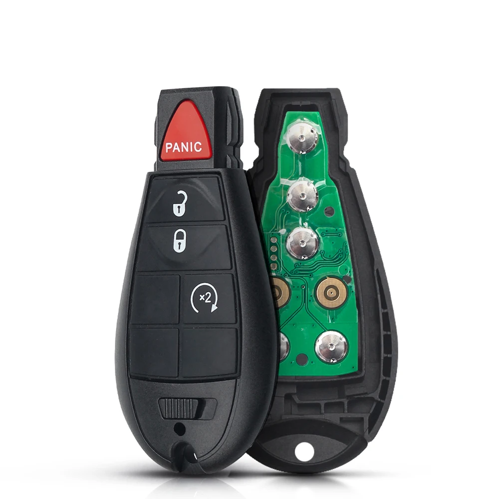 KEYYOU Remote Car Key For Dodge Grand Caravan Journey M3N5WY783X 433Mhz ID46 Chip 5 Button: black