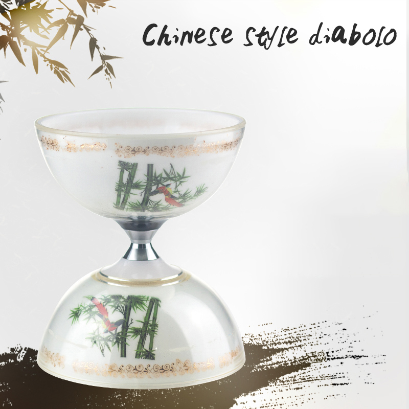 Chinesischen stil 1 lager spielzeug diabolo set verpackung mit string tasche china