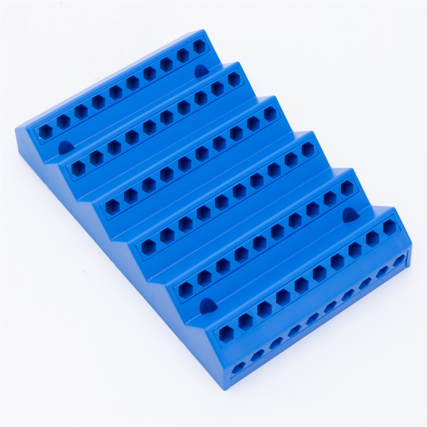 70 Slot Hex Bit Holder Organizer Drill Bit Storage Milling Cutter Drill Holder 1/4 Inch Hex Screwdriver Bit Organizer: Blue