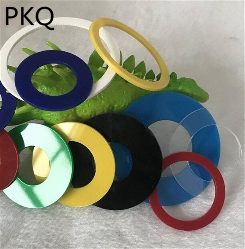 10 stk 2mm tykkelse hul rund plexiglas plastplade akrylplade organisk glas polymethylmethacrylat diameter 10cm