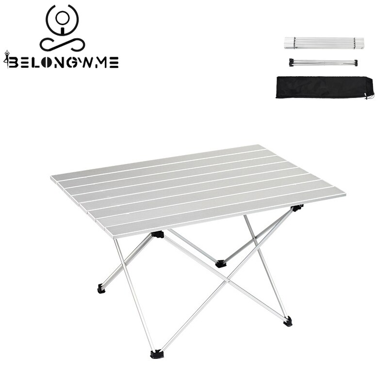Multifunksjon sammenleggbart campingbord utendørs bærbart 6063 skrivebord i aluminiumslegering turfest piknik bbq balkong utemøbler