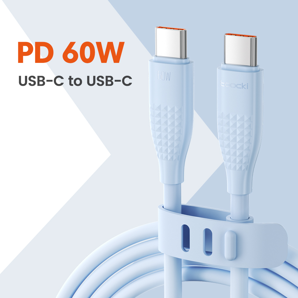 Toocki 100w usb c til type c-kabel hurtigladekabel datakabel til iphone 15 macbook huawei xiaomi poco samsung-kabel: Grønn / 2m