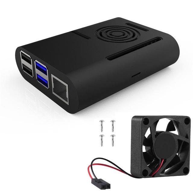 Raspberry Pi 4 Case Black Raspberry Pi Case met Koelventilator, raspberry Pi 4 Heatsink voor Raspberry Pi 4 Model B, Pi 4B: B with Fan