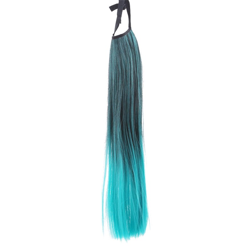 52-56cm lengde lange rett ombre hestehale hårklips kvinner falskt hår hestehaler nyeste hårstykke 1pc