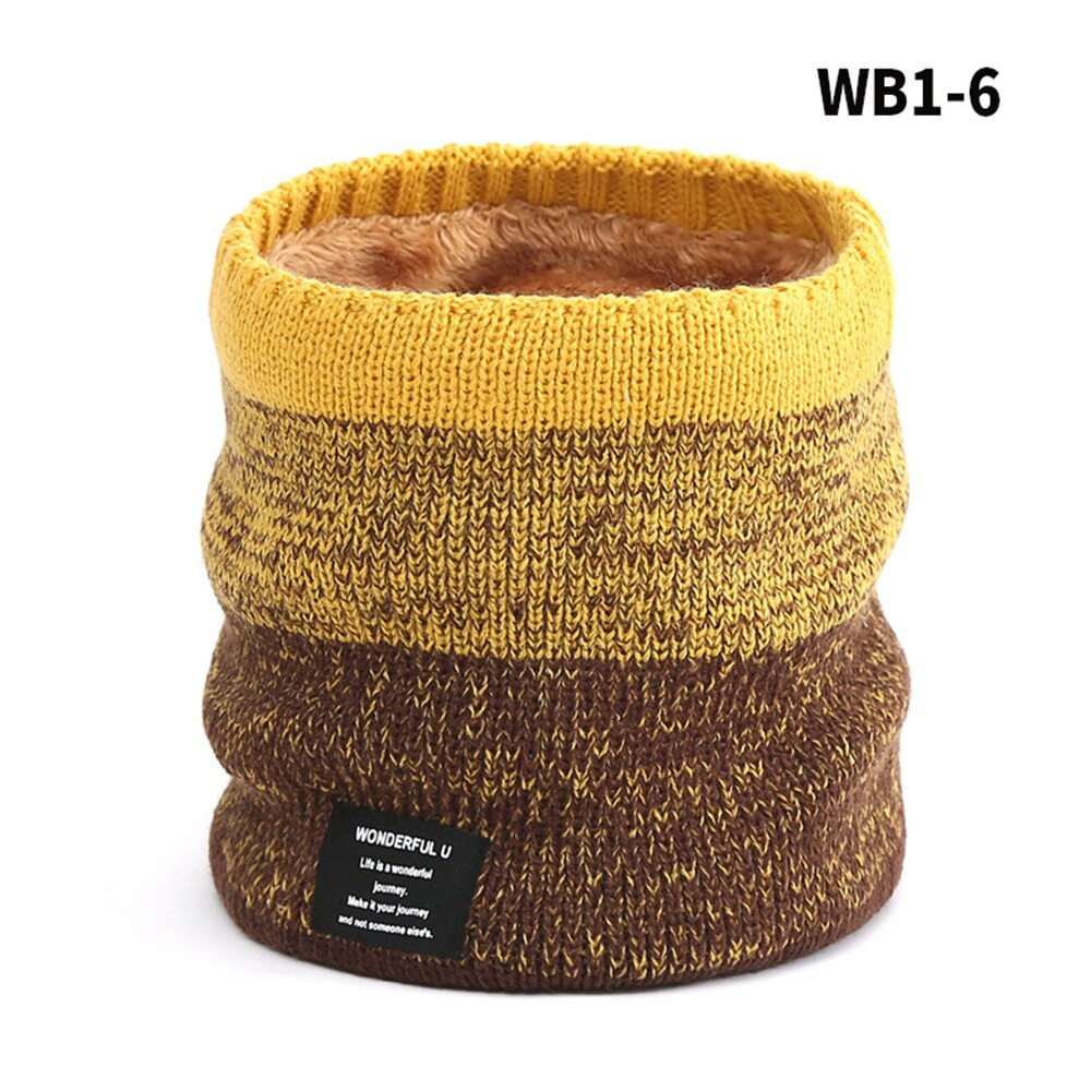 Mode Vrouwen Mannen Gebreide Sjaal Effen Winter Dikke Fluwelen Snood Sjaals Lady Warm Unisex Nek Sjaals Ring: 06