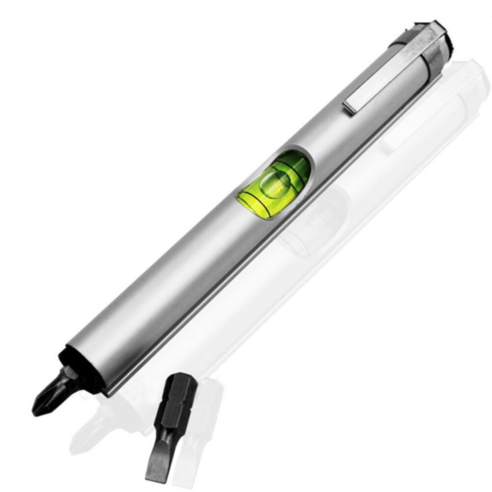 Hand Tool Pen Shape Spirit Level Lightweight Bubble With Magnetic Screwdriver Mini Multifunctional Easy Apply