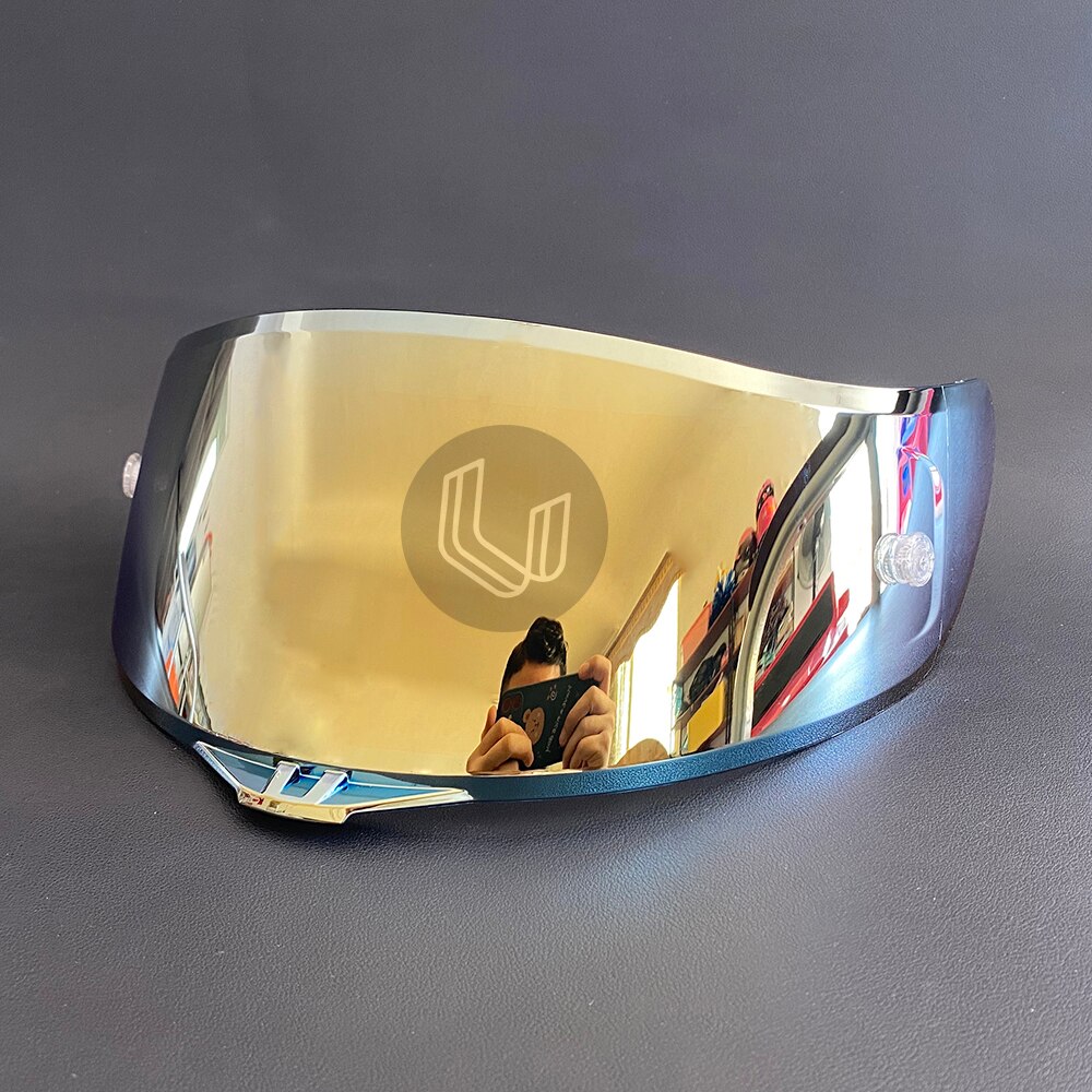 Profi Motorrad Rennen Helm Visier voll Gesicht Helme Objektiv für AGV K1 K3SV K5 Helm Brille: Gold